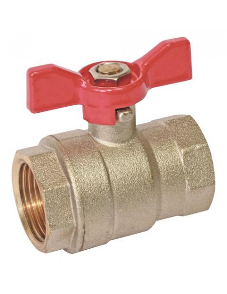 VANNE A SPHERE DOUBLE FEMELLE PN30 - MANETTE PAPILLON