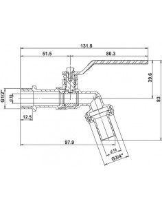 ROBINET D'ARROSAGE A BOISSEAU SPHERIQUE A PRESSE ETOUPE 2