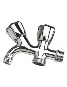 ROBINET 2 USAGES LAITON CHROME