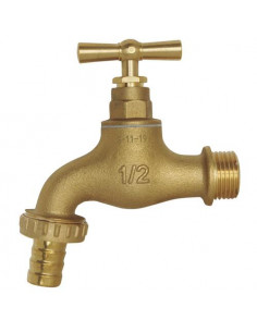 ROBINET D'ARROSAGE AVEC RACCORD AU NEZ BRUT 16-15-20