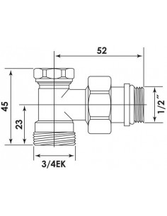 COUDE DE REGLAGE A VISSER MALE RACCORD 3/4EK 1725-15 2