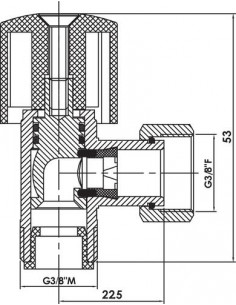 ROBINET DE CHASSE EQUERRE A BOISSEAU SPHERIQUE 180-13 2