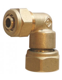 COUDE A COMPRESSION LAITON ECROU TOURNANT