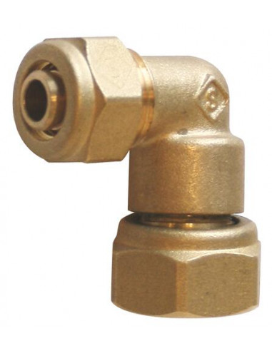 COUDE A COMPRESSION LAITON ECROU TOURNANT