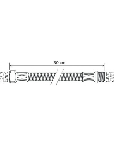 FLEXIBLE SANITAIRE 1 ECROU TOURNANT FEMELLE - 1 RACCORD MALE