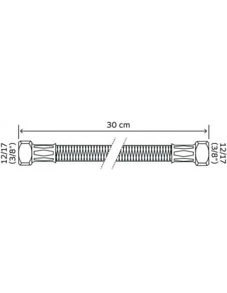 FLEXIBLE SANITAIRE 2 ECROUS TOURNANTS FEMELLE