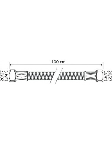 FLEXIBLE SANITAIRE 2 ECROUS TOURNANTS FEMELLE 2985-31