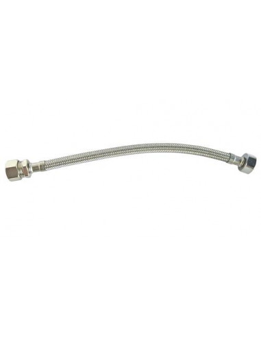 FLEXIBLE SANITAIRE 1 ECROU TOURNANT FEMELLE - 1 RACCORD BICONE POUR CUIVRE