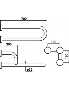 BARRE D?APPUI PORTE SERVIETTE RH 2