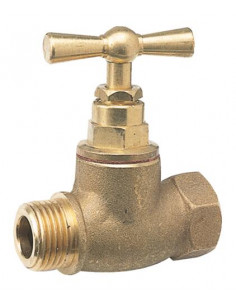 Robinet d'arrêt à visser mâle 15/21 femelle 15/21 à épaulement