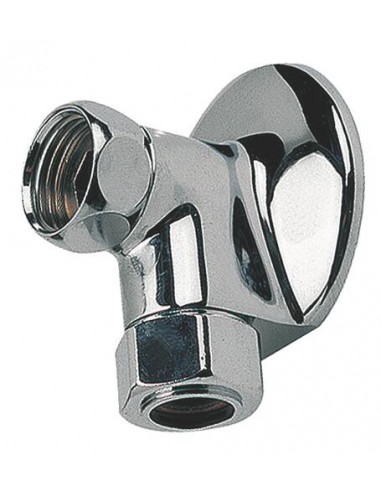 COUDE APPLIQUE LAITON CHROME AVEC ECROU PRISONNIER 379-20