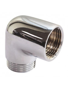 RACCORD EQUERRE LAITON CHROME MALE FEMELLE
