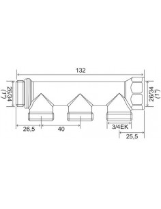 COLLECTEUR LAITON 3/4EK EASY LOCK 2