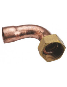 RACCORD COUDE 2 PIECES AVEC ECROU PRISONNIER - 2A GCU