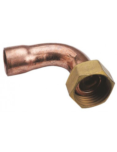 RACCORD COUDE 2 PIECES AVEC ECROU PRISONNIER - 2A GCU
