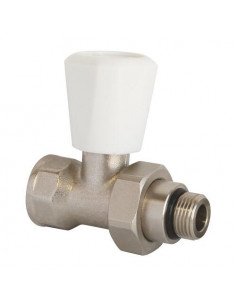 ROBINET DE RADIATEUR SIMPLE REGLAGE DROIT NICKELE