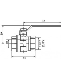 VANNE A SPHERE DOUBLE FEMELLE PN30 - MANETTE PLATE 2