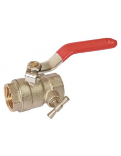 VANNE A SPHERE DOUBLE FEMELLE A PURGE PN30 - MANETTE PLATE