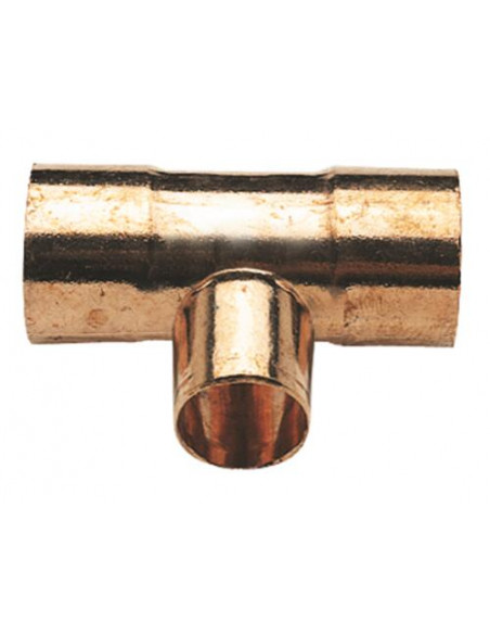 TE DROIT REDUIT CUIVRE TRIPLE FEMELLE - 130 CU