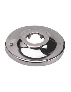 ROSACE PLATE ARTICULEE LAITON CHROME POUR TUBE FER