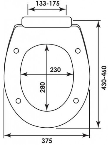 ABATTANT DOUBLE THERMOPLASTIQUE BLANC - RH