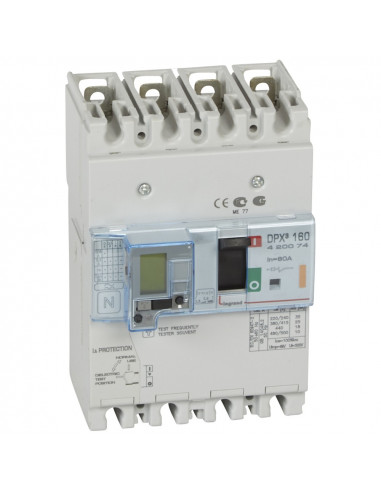 DPX3 160 MT+DIFF 4P 80A 25KA LEGRAND 420074
