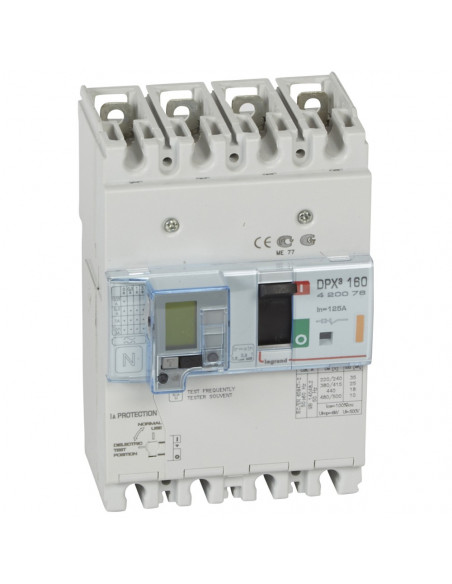 DPX3 160 MT+DIFF 4P 125A 25KA LEGRAND 420076