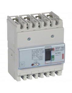 Disjoncteur magnétothermique DPX³160 pouvoir de coupure 36kA 400V~ 4 Pôles 160A LEGRAND 420097