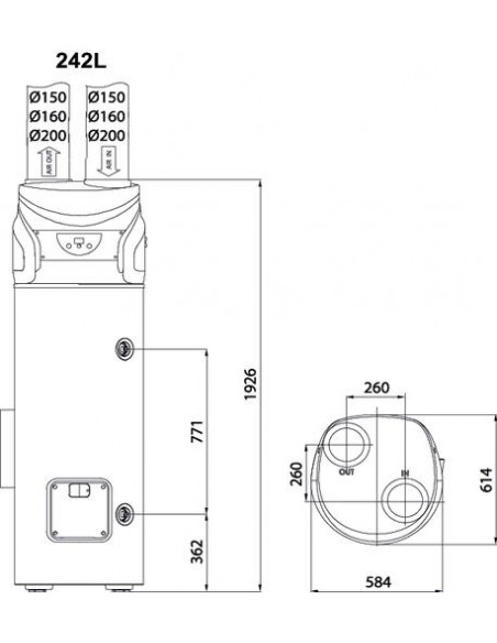 CHAUFFE EAU THERMODYNAMIQU NUOS PRIMO HC