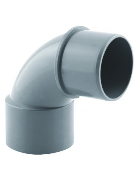 COUDE PVC A 87.30° POUR EVACUATION MALE FEMELLE