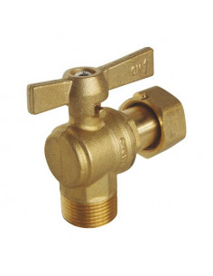 ROBINET D'ARRET COMPTEUR EQUERRE A BOISSEAU SPHERIQUE 2