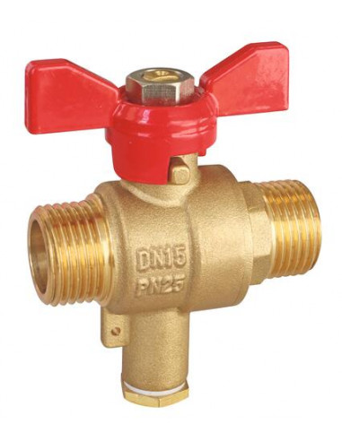 Vanne porte sonde double mâle 15/21 101012001