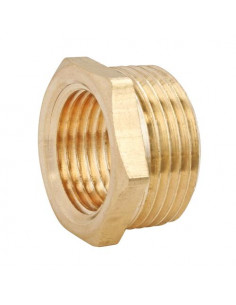 Poche de 2 réductions 6 pans laiton brut mâle 12/17 femelle 8/13 101510106