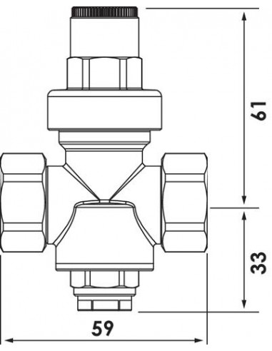 Réducteur de pression à piston double femelle 15/21 14191-15
