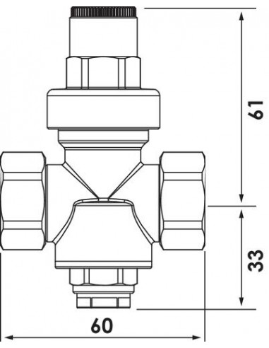 Réducteur de pression à piston double femelle 20/27 14191-20