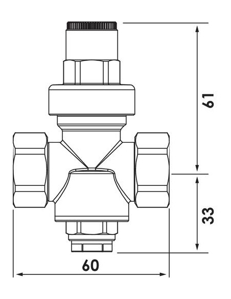 Réducteur de pression à piston double femelle 20/27 14191-20