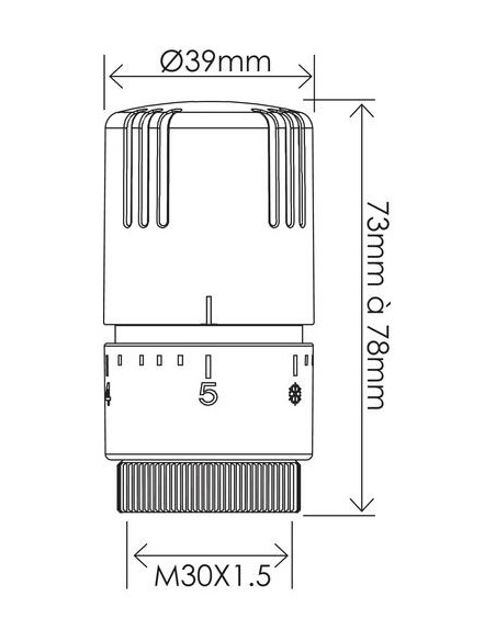 Tête thermostatique liquide VT0,5 190