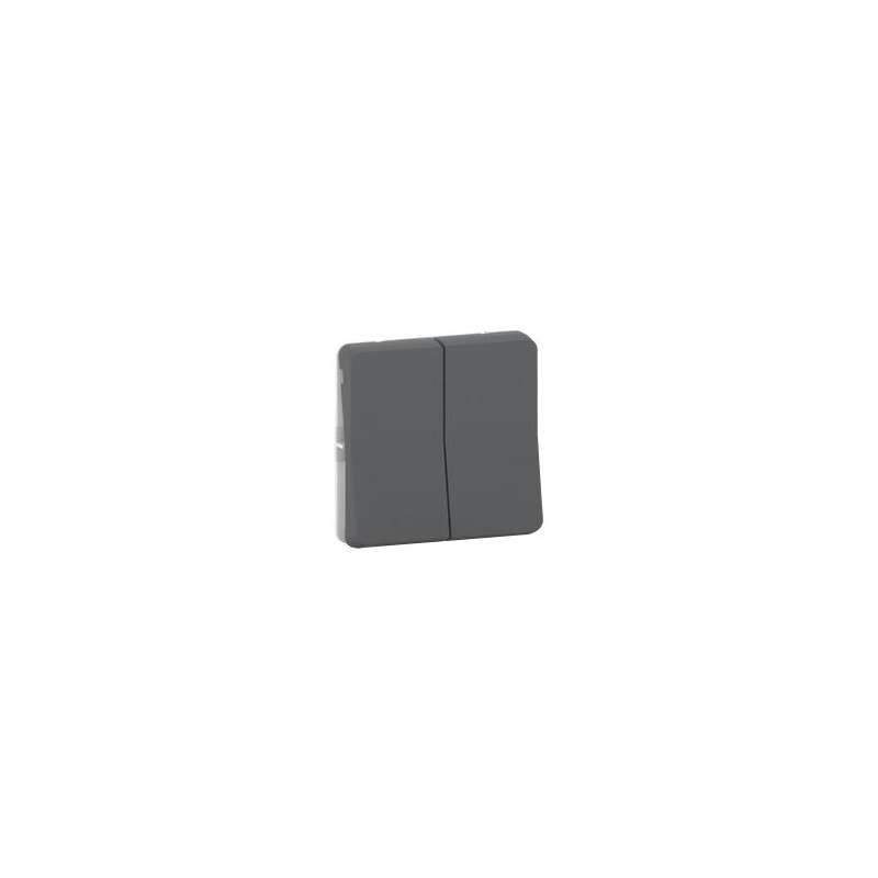 Mureva Styl Double va et vient composable IP55 IK08 connexion auto gris SCHNEIDER MUR35019