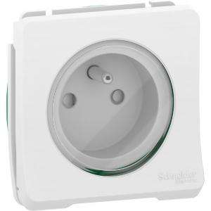 Mureva Styl Prise courant 2P+T composable IP55 IK08 connex auto blanc SCHNEIDER MUR39133