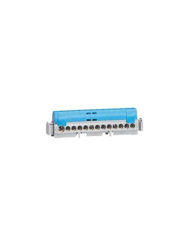 Bornier de répartition isolé IP2X neutre 1 connexion 6mm² à 25mm² bleu longueur 176mm LEGRAND 004846