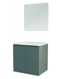 Meuble OSLO à suspendre 2 portes 60cm gris 402117558