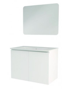 Meuble OSLO à suspendre 2 portes 80cm blanc mat 402117562