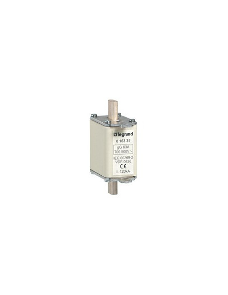 Cartouche industrielle à couteau type gG taille 00 avec voyant 80A LEGRAND 016340