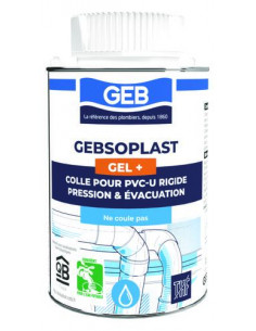 Colle PVC spécial pression GEBSOPLAST GEL PLUS 250ml GEB 802012553