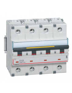 Disjoncteur DX³10000 16kA arrivée haute et départ bas vis 4 Pôles 400V~ 125A courbe D 6 modules LEGRAND 409542 2