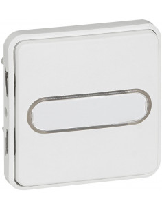 Poussoir NO lum avec porte-étiquette Plexo compo IP55 10A Blanc Artic antimicrobien LEGRAND 070733