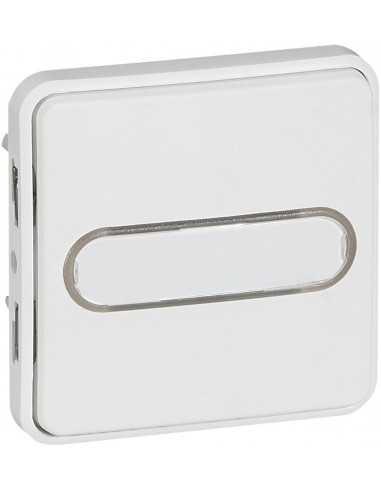 Poussoir NO lum avec porte-étiquette Plexo compo IP55 10A Blanc Artic antimicrobien LEGRAND 070733