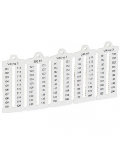 100 repères à lecture verticale pour bloc de jonction viking 3 pas 5mm avec chiffres 101 à 200 LEGRAND 039561 2