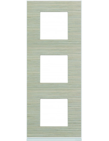 Plaque gallery 3 postes verticale 71mm latté HAGER WXP2543