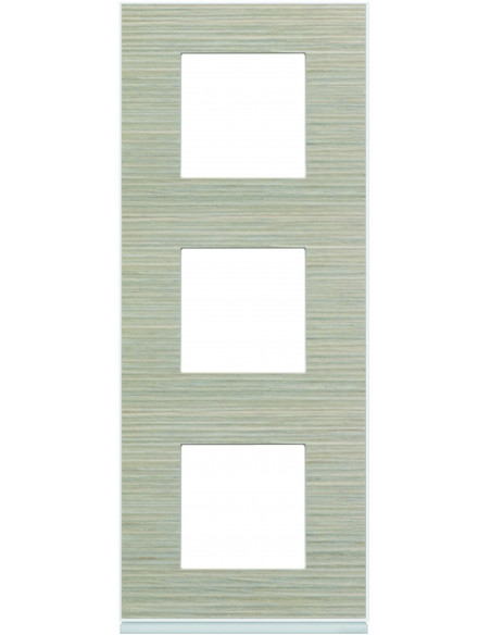 Plaque gallery 3 postes verticale 71mm latté HAGER WXP2543